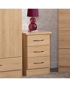 Nevada 3 Drawer Bedside - Sonoma Oak Effect