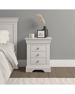 Bordeaux 3 Drawer Bedside - Ivory
