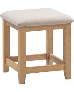Windsor Dressing Table Stool - Natural Oak/Oat Fabric