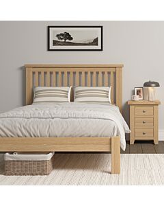 Windsor 4'6" Low End Bed - Natural Oak