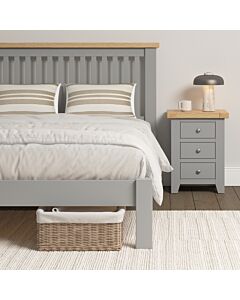 Windsor 5' Low End Bed - Pebble Grey/Oak