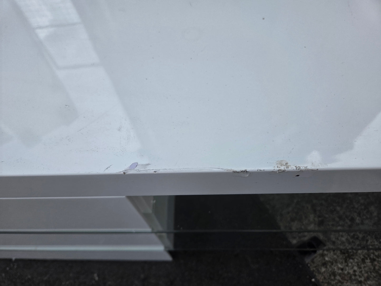 White gloss tv unit π Free delivery in Leicester π