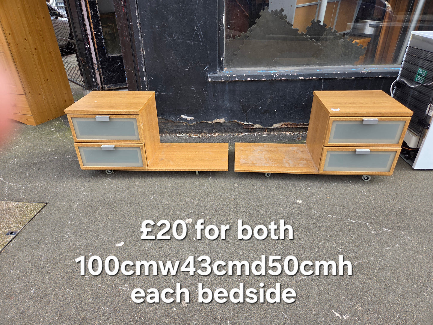 2 underbed bedside tables π Free delivery in Leicester π