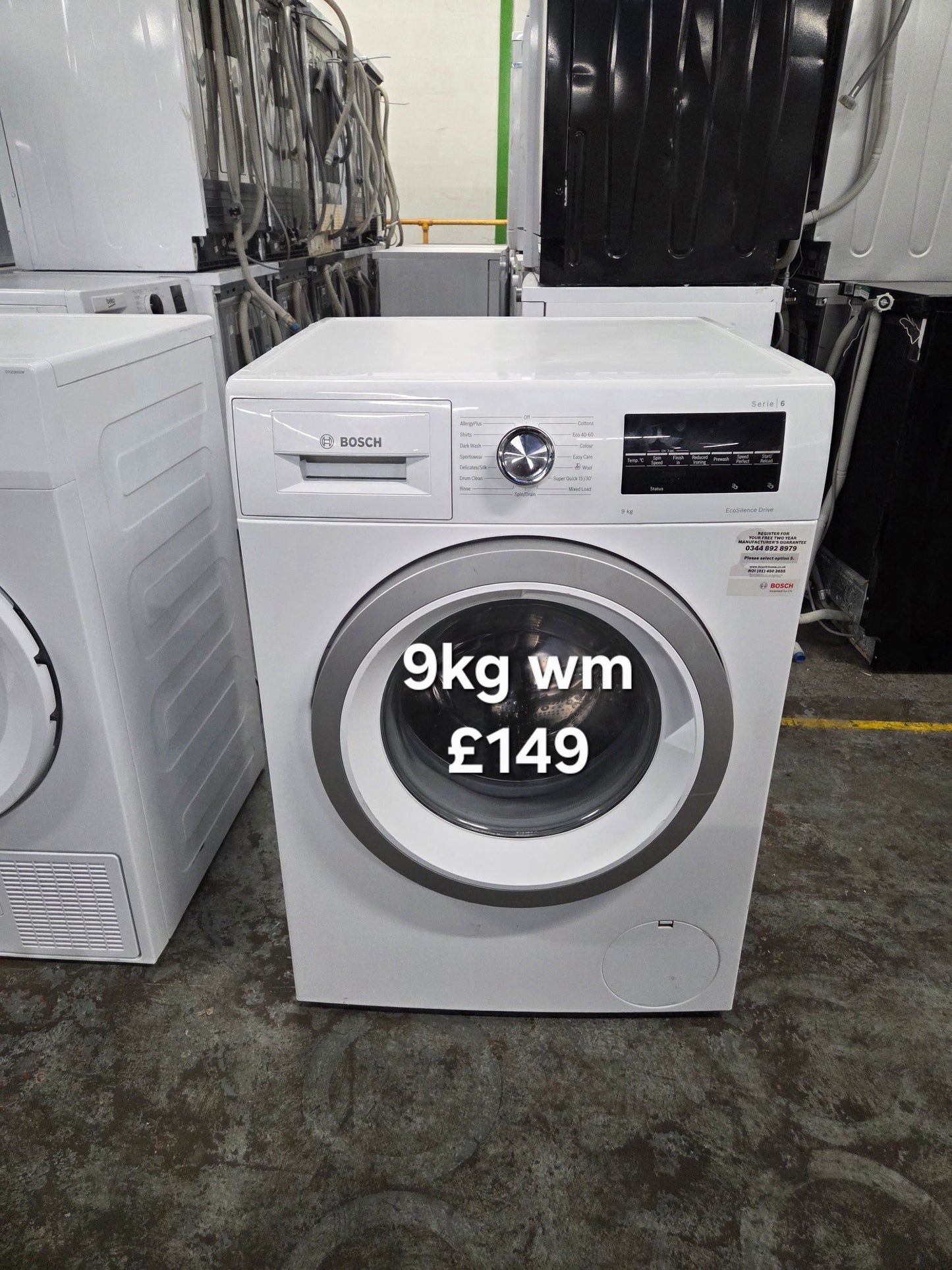 Bosch 9kg washing machine π Free Delivery π 120 Days Warranty π