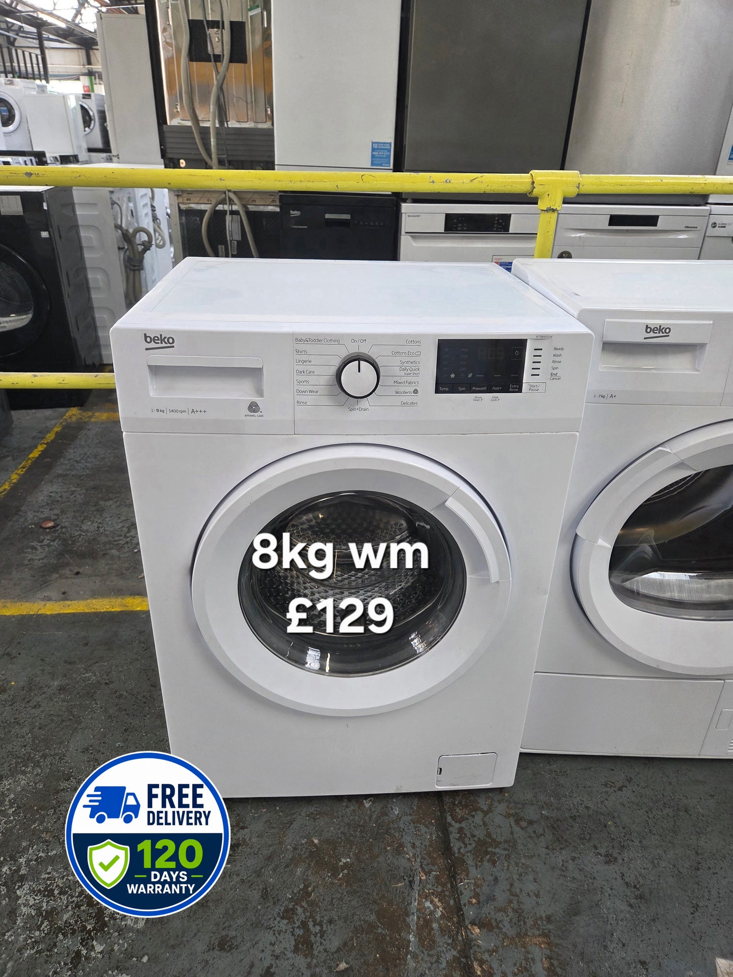 Beko 8kg washing machine Refurbished | 120 Day Warranty | Free Delivery