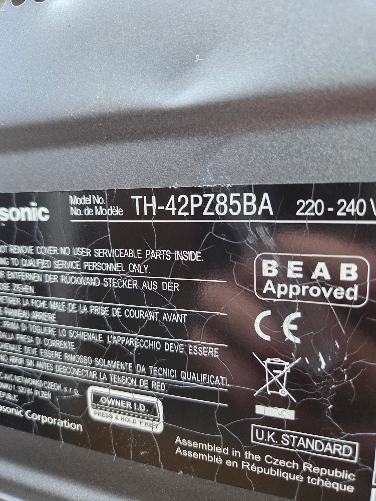 Panasonic 42 inch tv no remote Free Delivery in Leicester