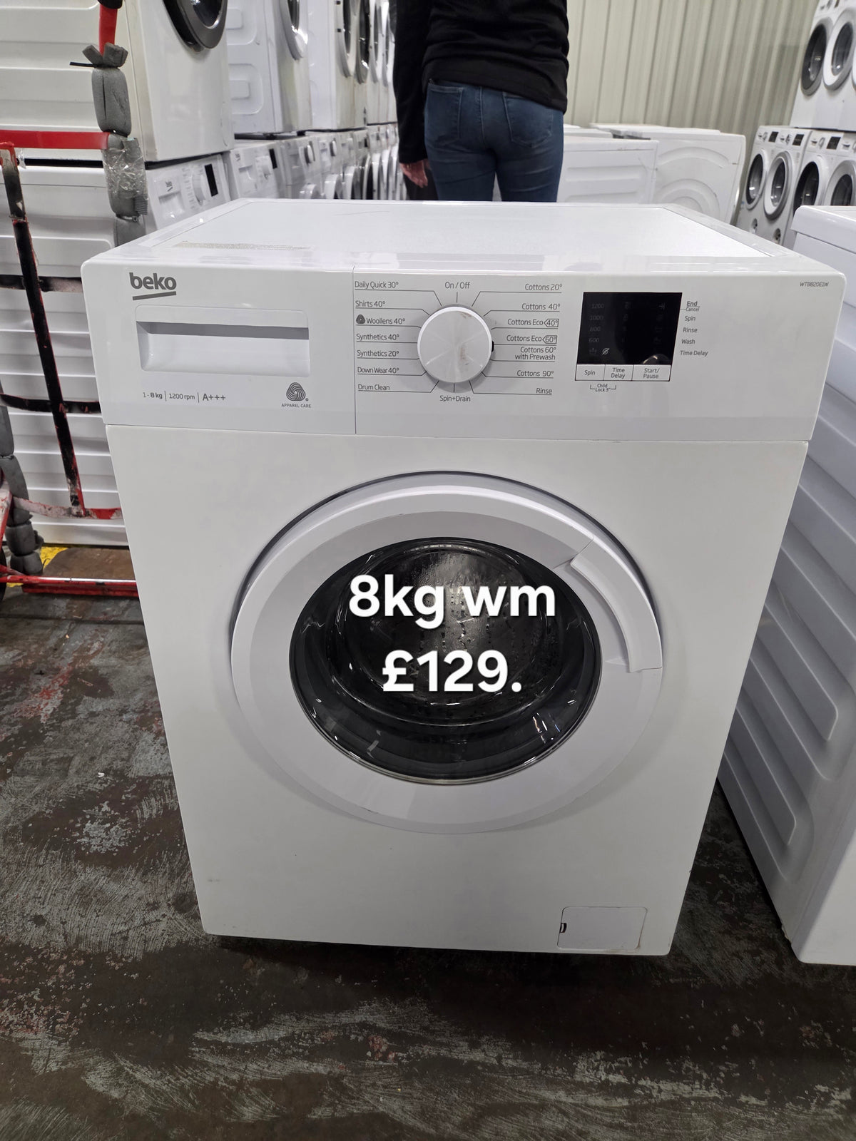 Beko WTB820E1W 8kg washing machine Refurbished | 120 Day Warranty | Free Delivery