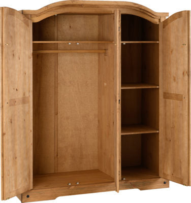 Corona 3 Door Wardrobe
Distressed Waxed Pine