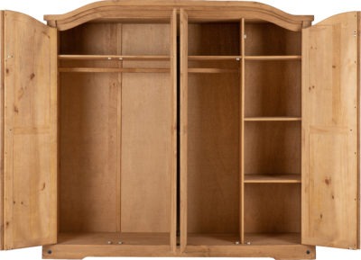 Corona 4 Door Wardrobe
Distressed Waxed Pine
