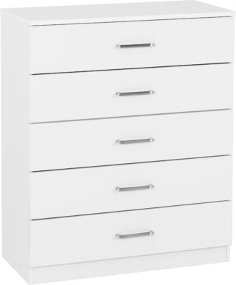 Dakota 5 Drawer Chest
White