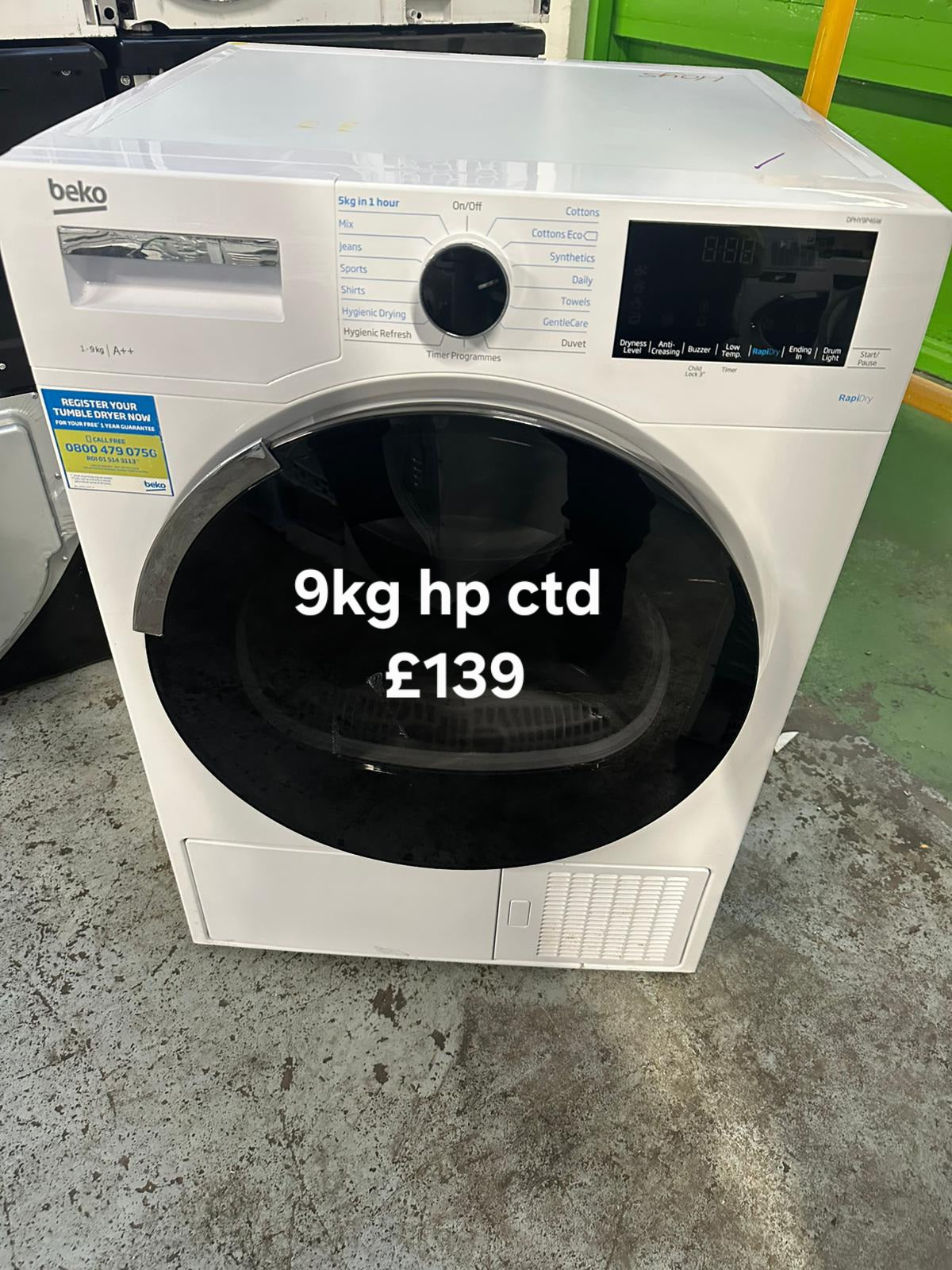 Beko 9kg heat pump condenser dryer π Free Delivery π 120 Days Warranty π