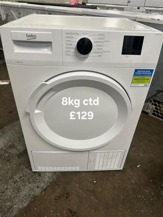 Beko 8kg condenser tumble dryer 🌟 Free Delivery 🌟 120 Days Warranty 🌟