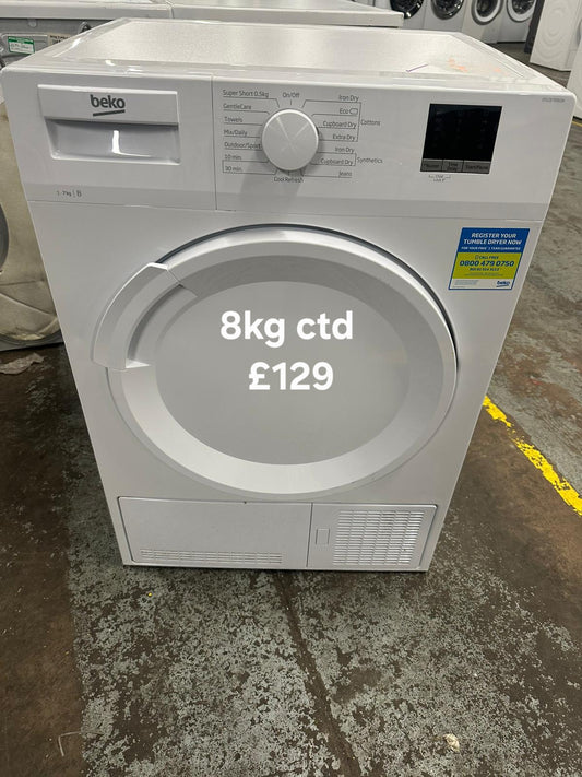 Beko 8kg condenser tumble dryer 🌟 Free Delivery 🌟 120 Days Warranty 🌟
