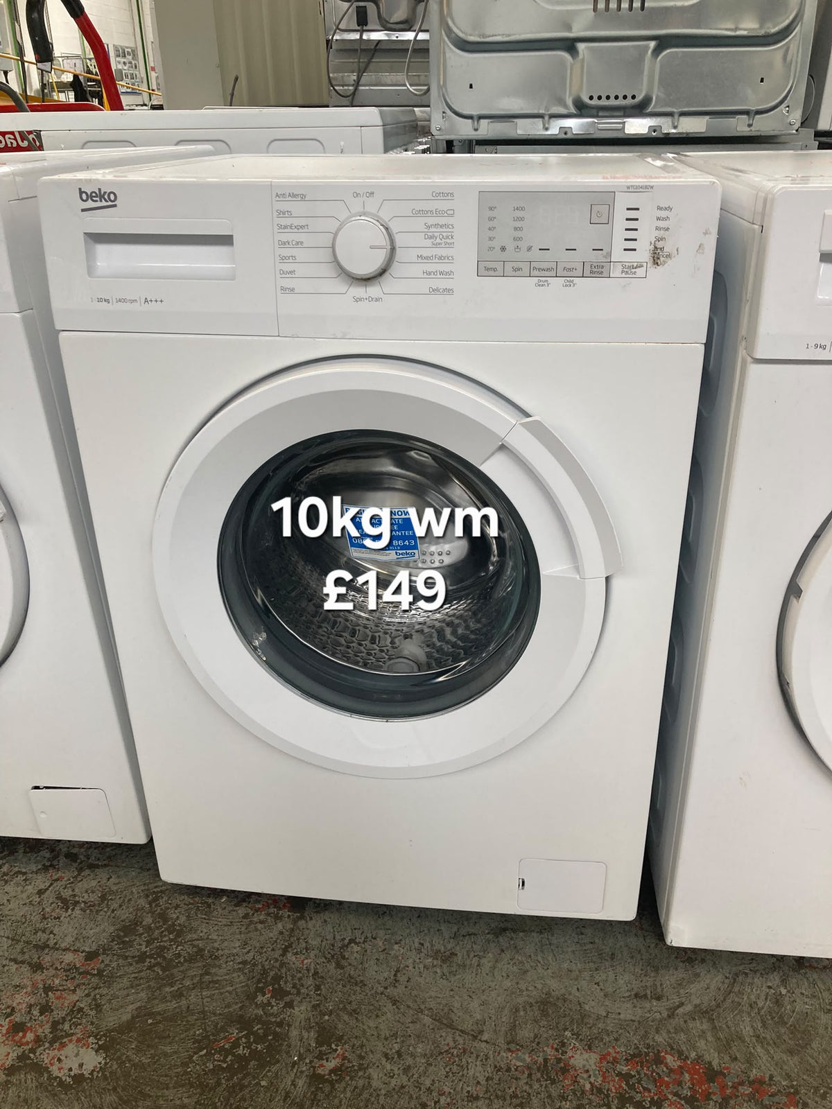 Beko 10kg washing machine Refurbished | 120 Day Warranty | Free Delivery