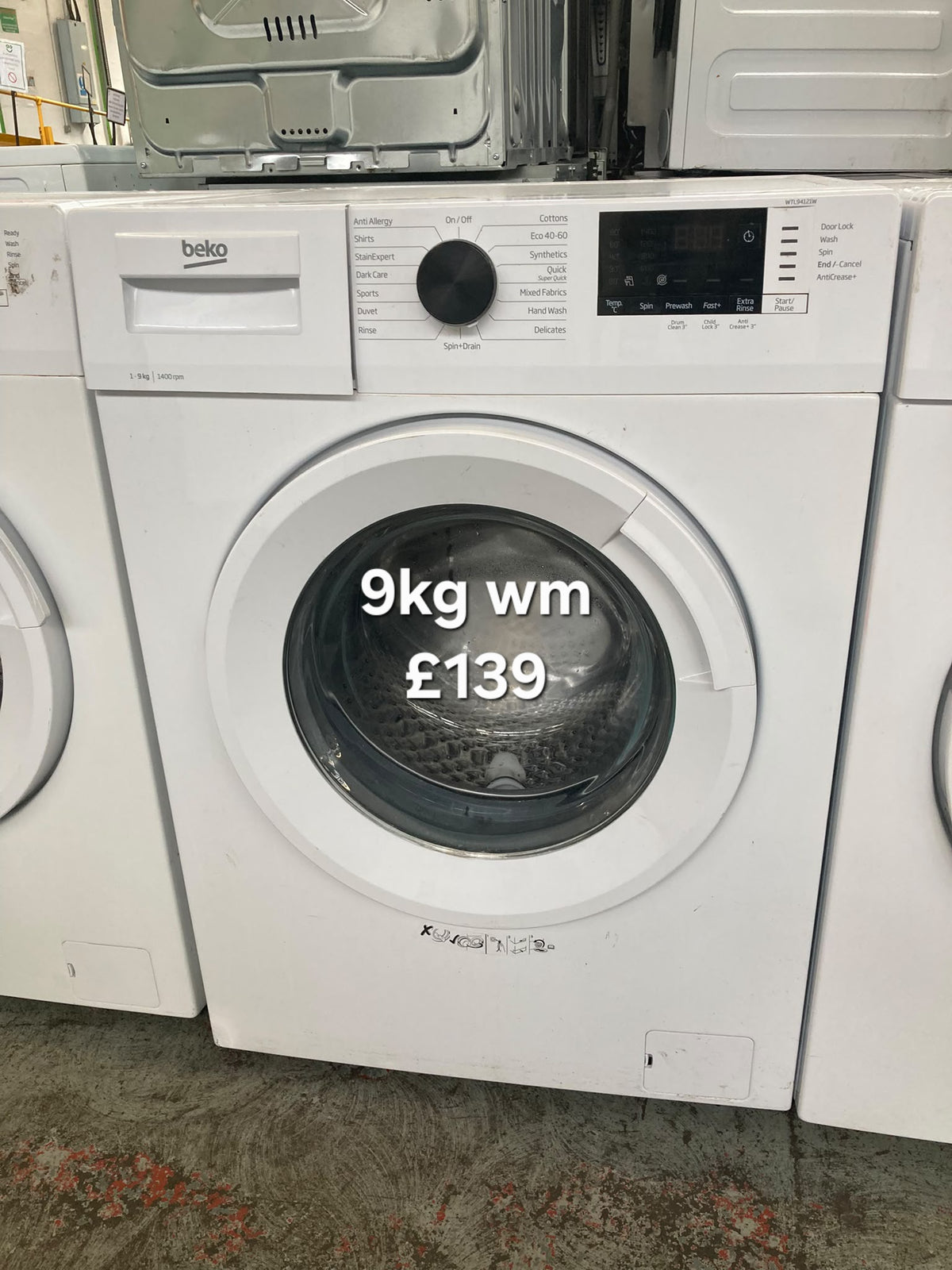Beko 9kg washing machine Refurbished | 120 Day Warranty | Free Delivery
