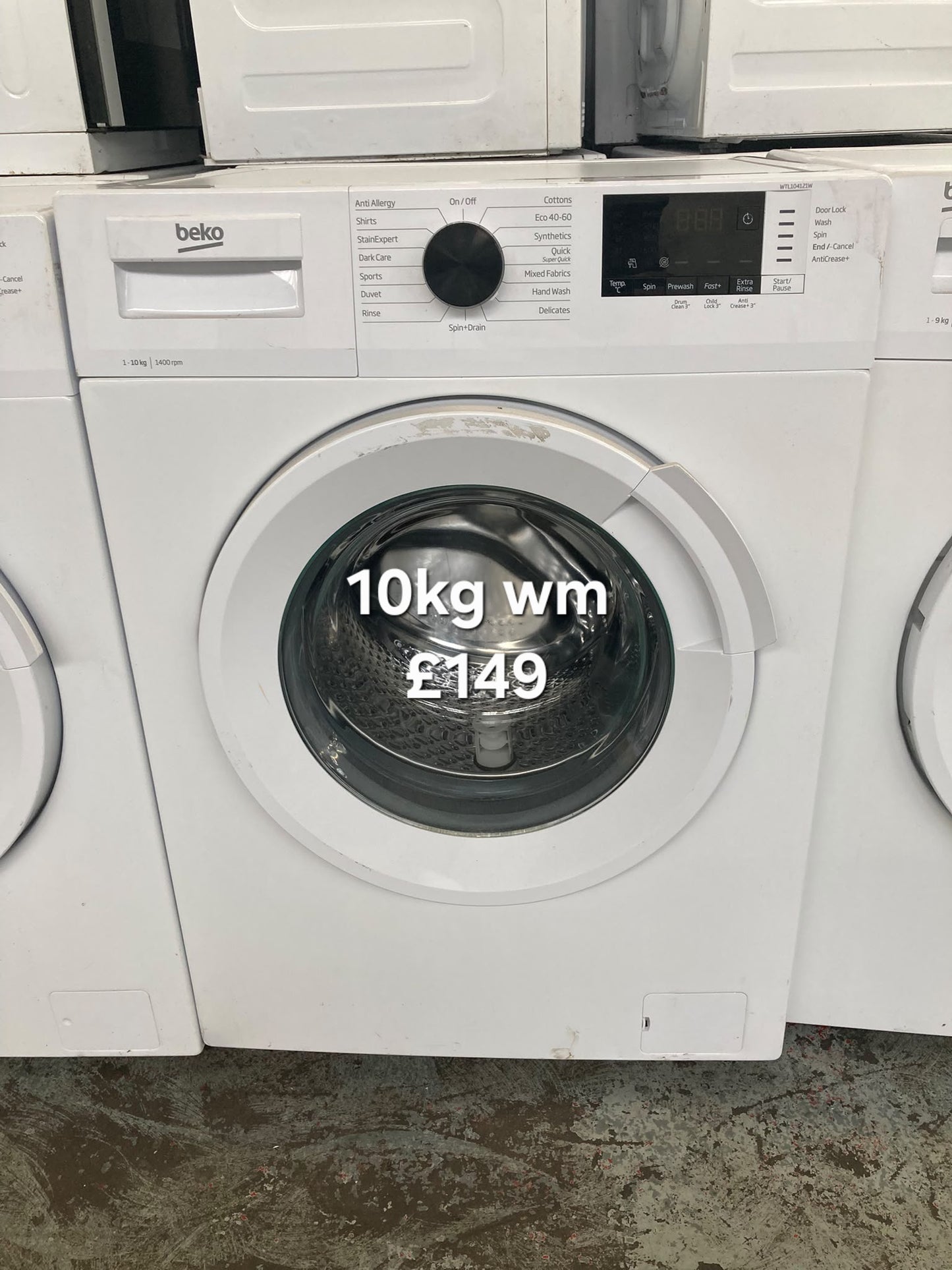 Beko 10kg washing machine Refurbished | 120 Day Warranty | Free Delivery