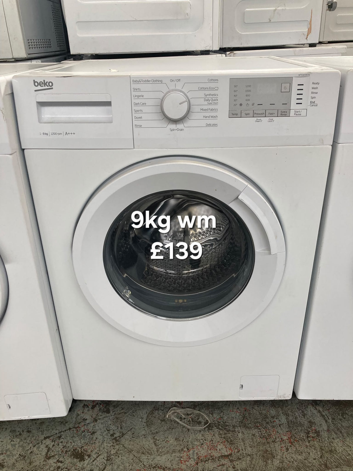 Beko 9kg washing machine Refurbished | 120 Day Warranty | Free Delivery