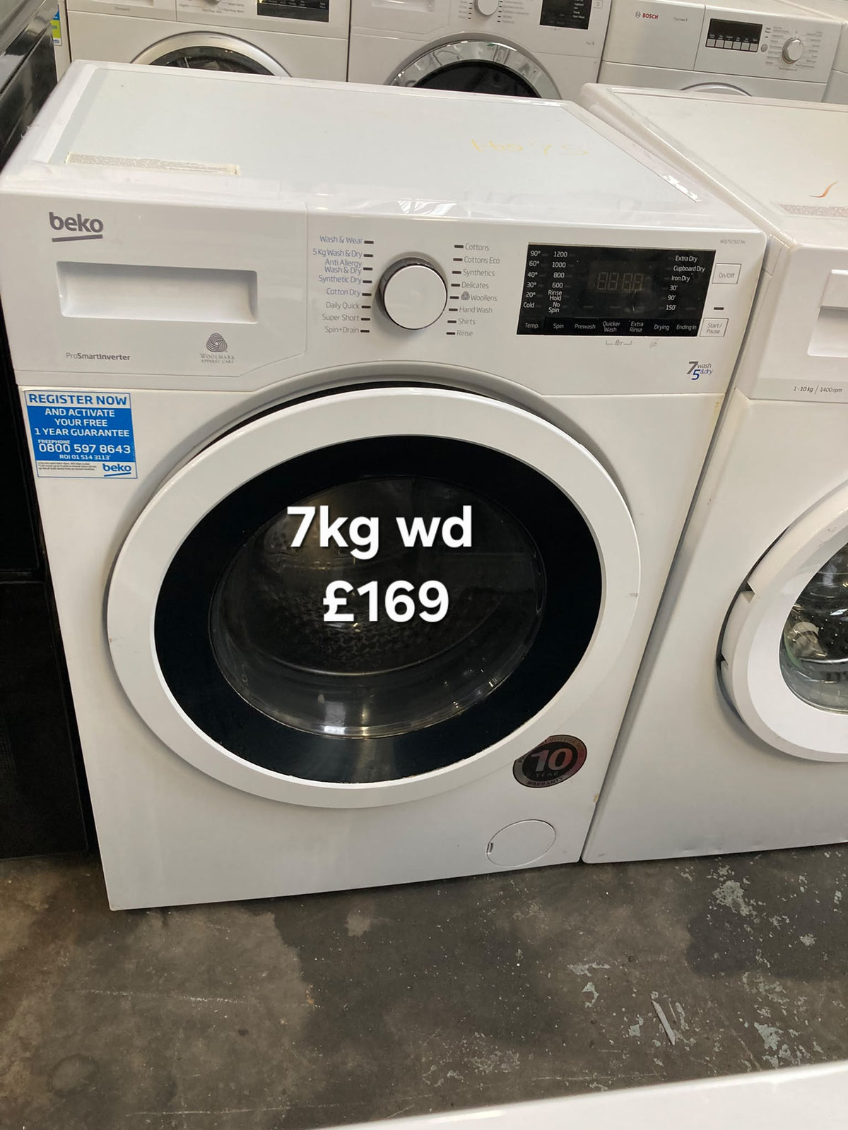 Beko 7kg washer dryer Refurbished | 120 Day Warranty | Free Delivery