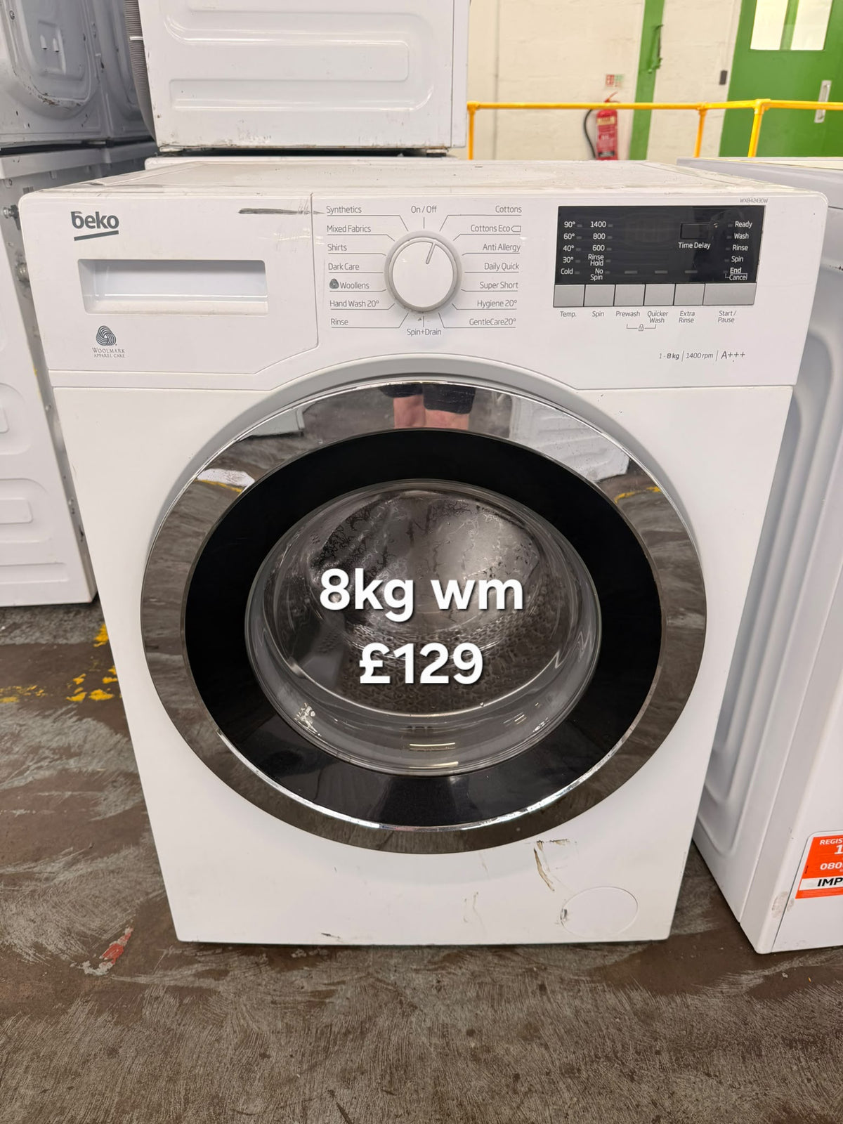 Beko WX842430W 8kg washing machine Refurbished | 120 Day Warranty | Free Delivery