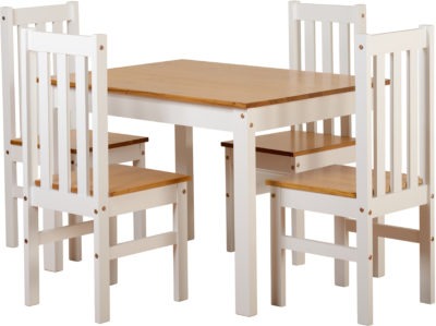 Ludlow 1+4 Dining Set
White/Oak Lacquer