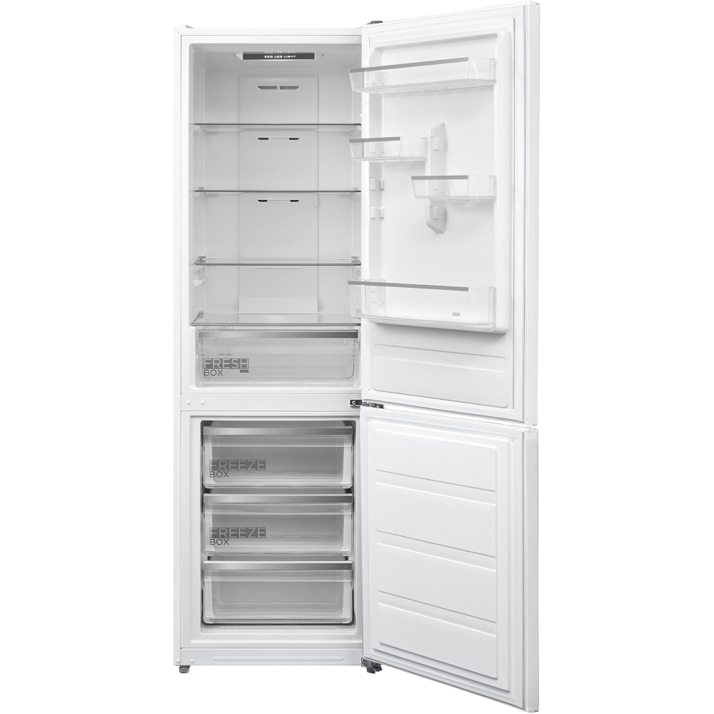 Midea MDRB424FGD01O Freestanding Fridge Freezer, Frost Free, Electronic Control, 310L, 60/40 Split, 224L Fridge+86L Freezer, Energy Saving, 59.5cm Wide, Inox