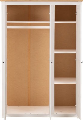 Panama 3 Door Wardrobe
White/Natural Wax