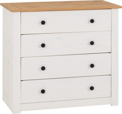 Panama 4 Drawer Chest
White/Natural Wax