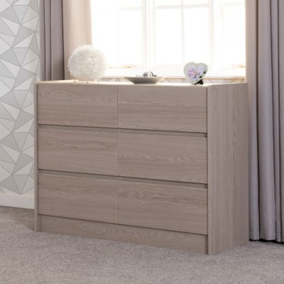 Paris 6 Drawer Chest
Smoked Ash Effect