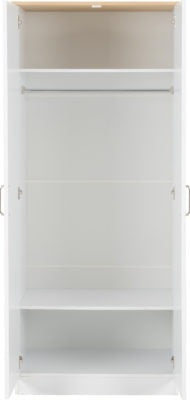Portland 2 Door Wardrobe
White/Oak Effect