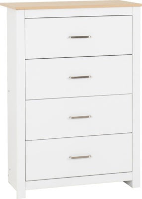Portland 4 Drawer Chest
White/Oak Effect