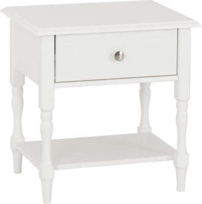 Stratford 1 Drawer Side Table
White