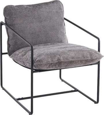Tivoli Occasional Chair
Black Metal/Grey Fabric
