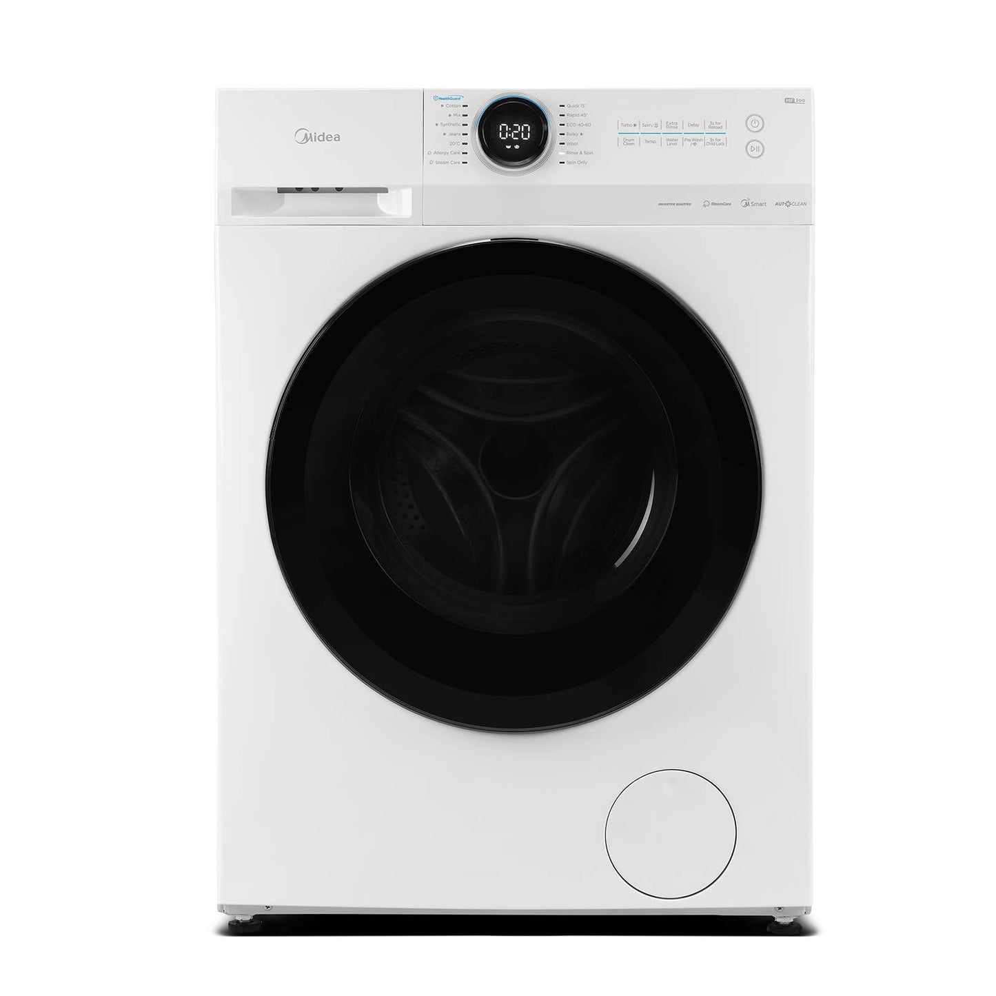 Midea MF100W100BA/W-UK 10KG Front Loading Washing Machine A Rated in White