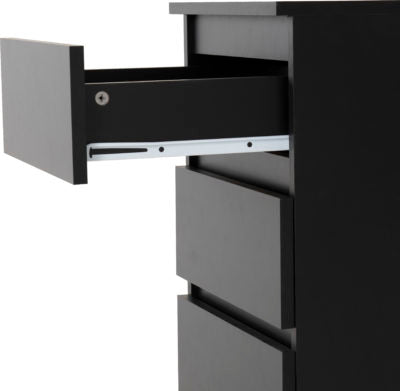 Malvern 3 Drawer Bedside
Black