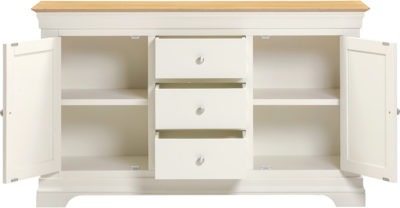 Bordeaux 2 Door 3 Drawer Sideboard
Ivory/Oak