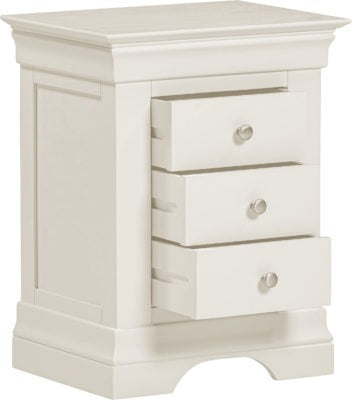Bordeaux 3 Drawer Bedside
Ivory