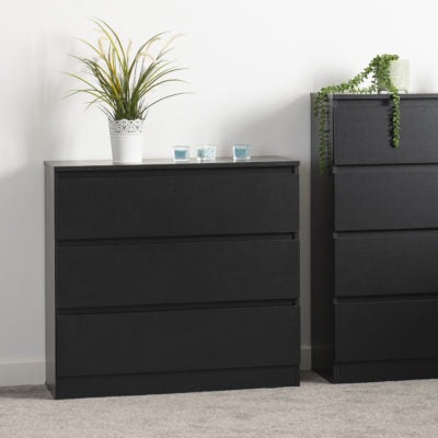 Malvern 3 Drawer Chest
Black