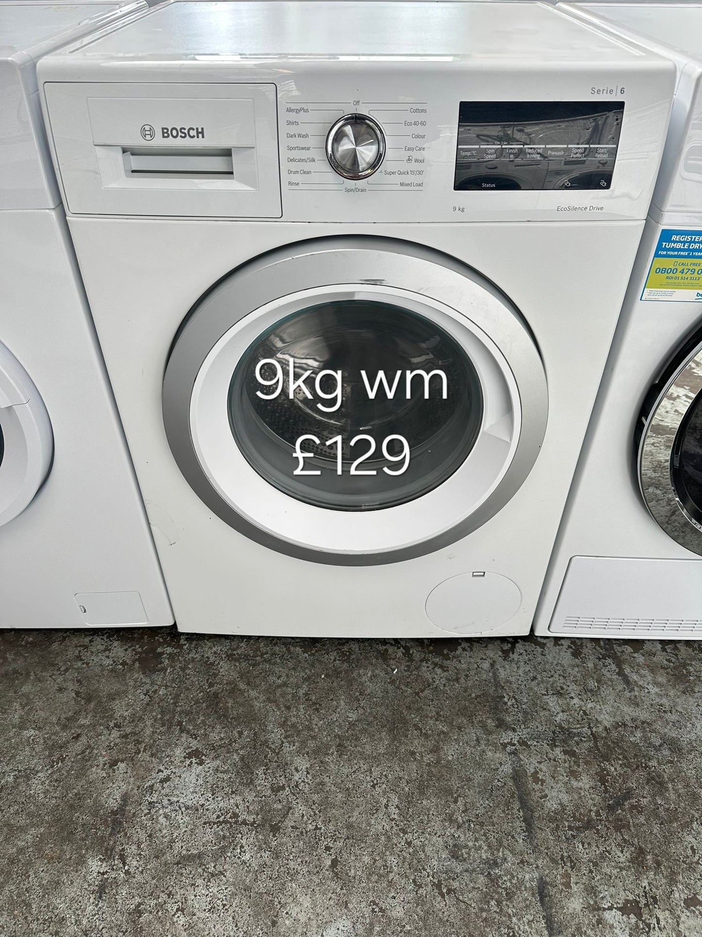 bosch 9kg washing machine π Free Delivery π 120 Days Warranty π