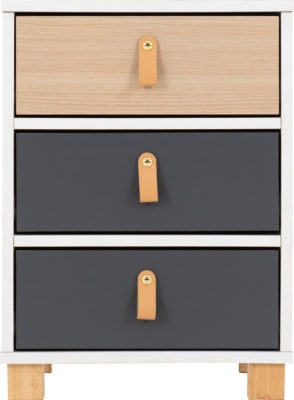 Brooklyn 3 Drawer Bedside
Oak Effect/Grey