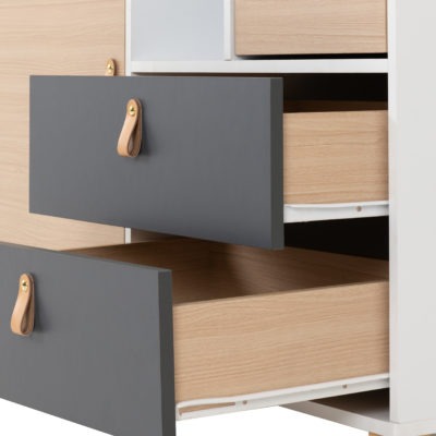 Brooklyn 2 Door 2 Drawer Storage Chest
Oak Effect/Grey