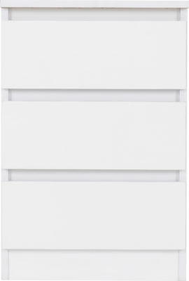 Malvern 3 Drawer Bedside
White