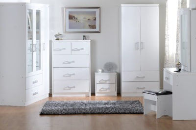 Charles 2 Drawer Bedside
White