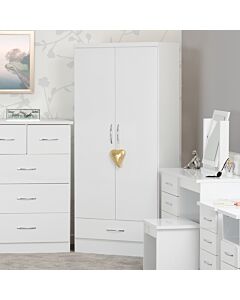 Nevada 2 Door 1 Drawer Wardrobe