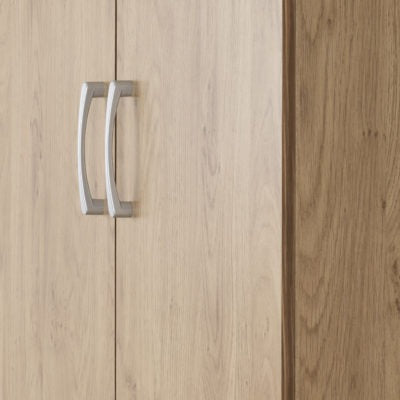 Charles 2 Door 2 Drawer Wardrobe
Oak Effect Veneer with Walnut Trim
