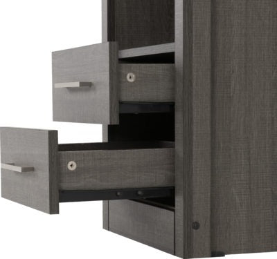 Lisbon 2 Drawer 1 Shelf Bedside Cabinet
Black Wood Grain