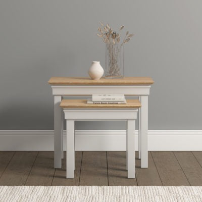 Bordeaux Nest of 2 Tables
Ivory/Oak