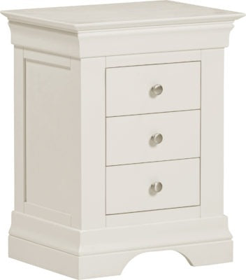 Bordeaux 3 Drawer Bedside
Ivory