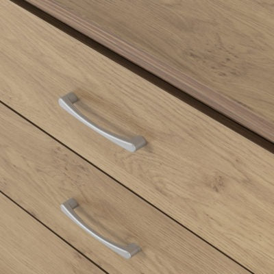 Charles 3 Drawer Chest
Oak Effect Veneer with Walnut Trim