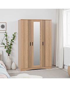 Tessa 3 Door Mirrored Wardrobe