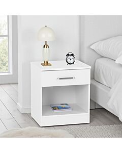 Dakota 1 Drawer Bedside - White